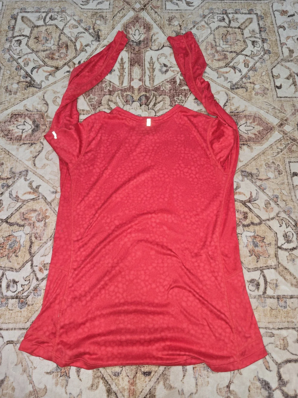 Nike Women’s Bright Red Long-Sleeve Dri-FIT Training Top